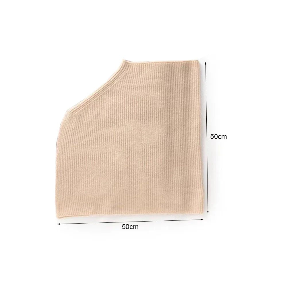 Bufanda de punto para otoño e invierno, chal con abertura cálida, capa de imitación de Cachemira para hombro, Poncho liso y suave para mujer - Edgartyh