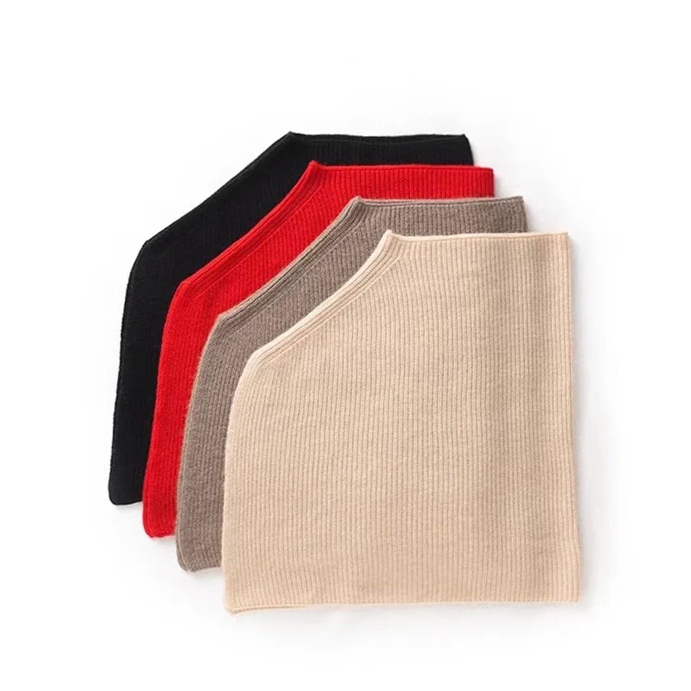 Bufanda de punto para otoño e invierno, chal con abertura cálida, capa de imitación de Cachemira para hombro, Poncho liso y suave para mujer - Edgartyh