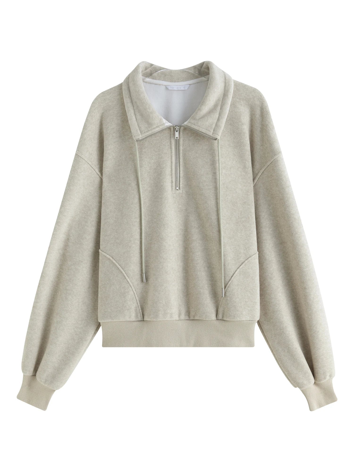 FSLE - Conjunto de sudadera gris gruesa para mujer, ropa de calle con cintura elástica, Falda larga de línea A, + 24FS14492 24FS14491, Invierno - Edgartyh