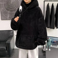 Nueva llegada de invierno 2025 para hombre, chaqueta cálida de lana de cordero, sudadera peluda gruesa, abrigo informal de moda de gran tamaño para uso diario - Edgartyh
