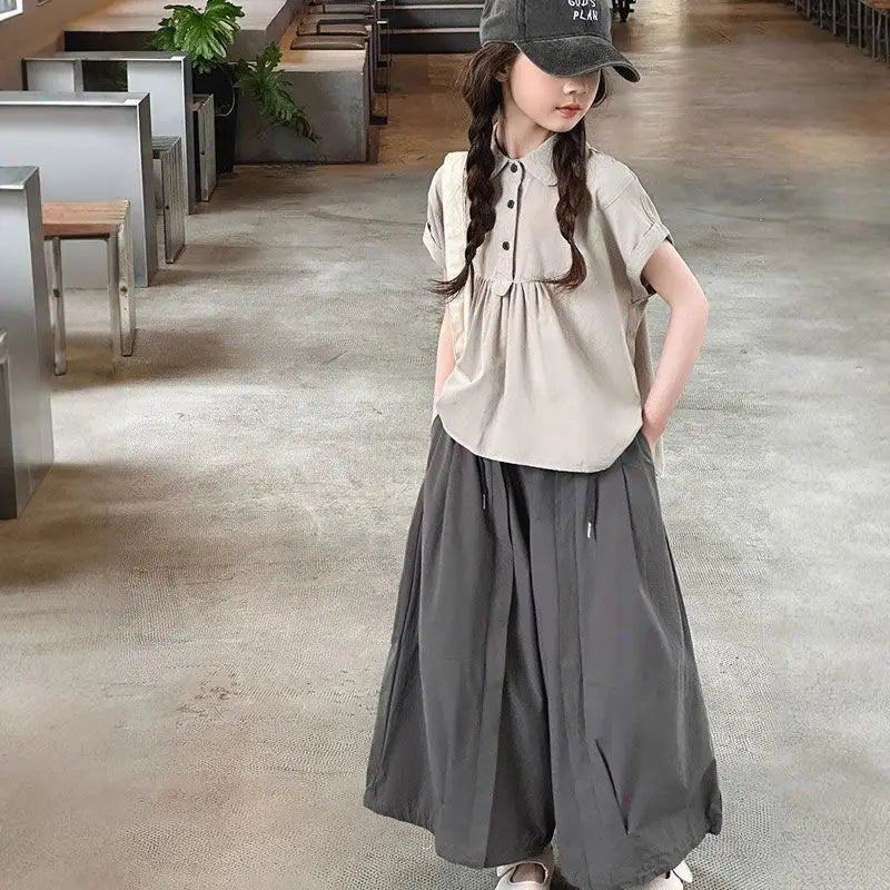 Ropa para niños niñas de 8 a 10 años niña primaria 2025 conjunto de verano para niños Top para niñas sudadera chándal camisetas disfraz - Edgartyh