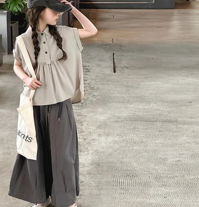 Ropa para niños niñas de 8 a 10 años niña primaria 2025 conjunto de verano para niños Top para niñas sudadera chándal camisetas disfraz - Edgartyh