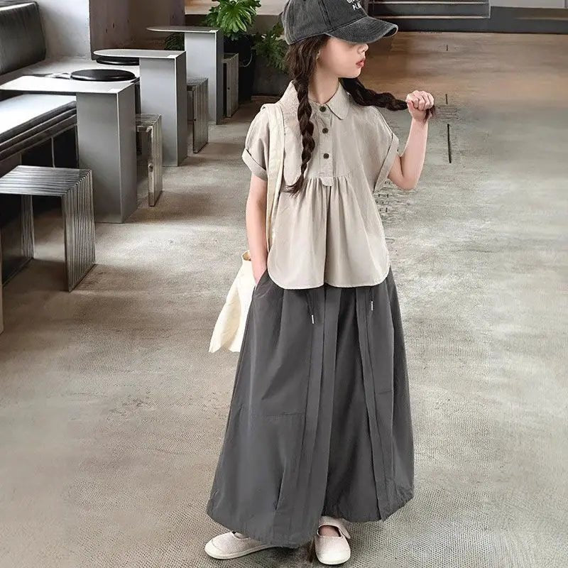 Ropa para niños niñas de 8 a 10 años niña primaria 2025 conjunto de verano para niños Top para niñas sudadera chándal camisetas disfraz - Edgartyh
