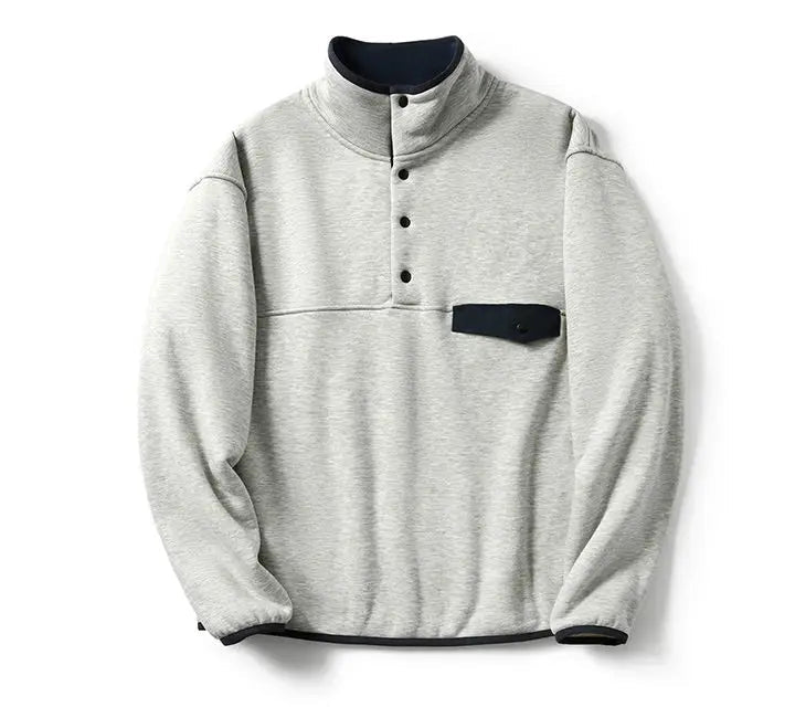 Sudadera con capucha de forro polar grueso, cálida y pesada, unisex, para otoño e invierno, estilo outdoor con cuello y medio... - Edgartyh