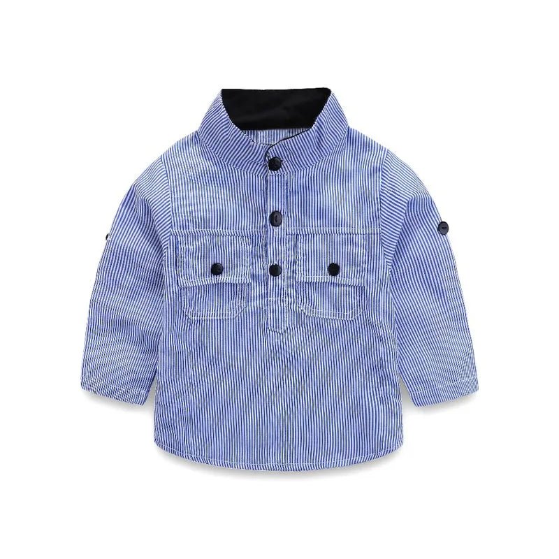 Venta caliente, conjunto de ropa para niños pequeños para niño, traje informal con tirantes, camisa + Pantalones cortos, ropa para niños, conjunto de traje para niños al por menor 1 - 6T - Edgartyh