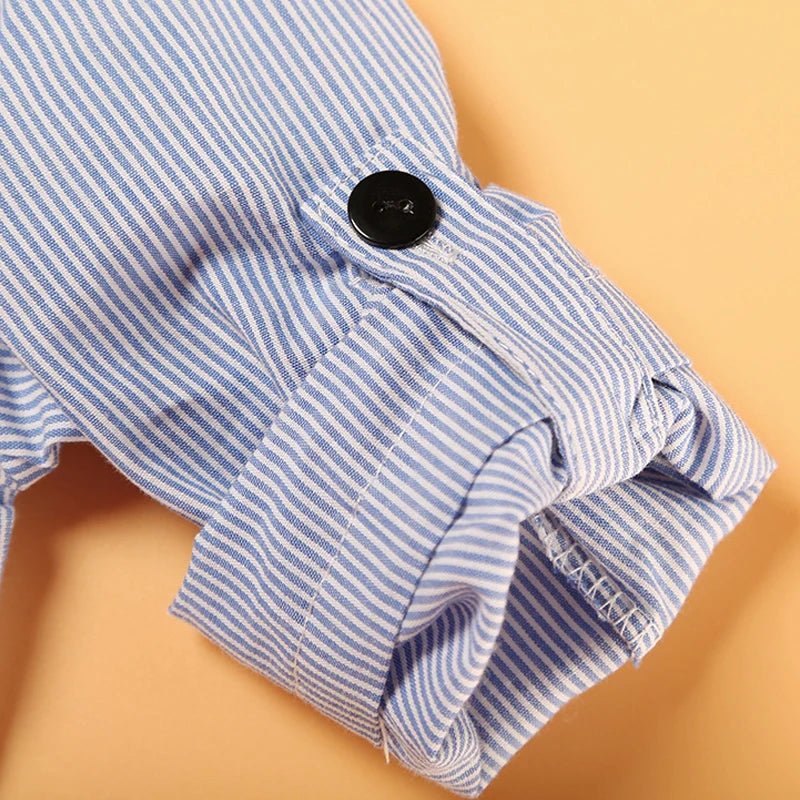 Venta caliente, conjunto de ropa para niños pequeños para niño, traje informal con tirantes, camisa + Pantalones cortos, ropa para niños, conjunto de traje para niños al por menor 1 - 6T - Edgartyh