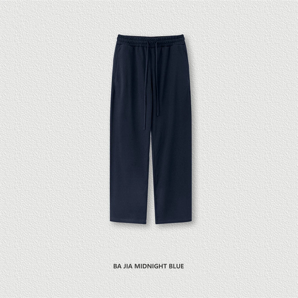 ZODF - Pantalones rectos sólidos para hombre, ropa de chándal holgada básica de rizo, 360gsm, HY0950, otoño - Edgartyh
